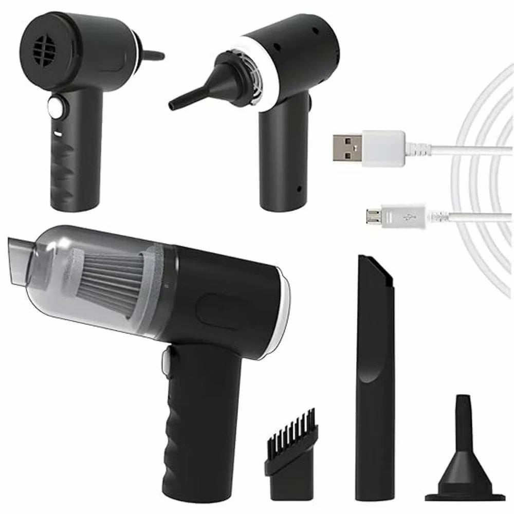 3in1 Portable Vacuum Cleaner With Blower, Usb Rechargeable Wireless Handheld, Traveling